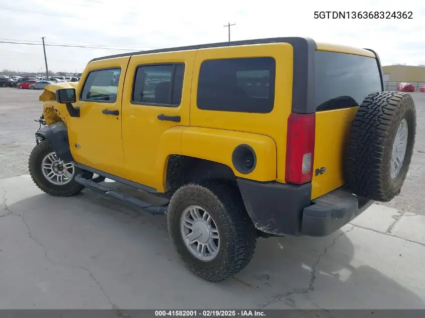 2006 Hummer H3 Suv VIN: 5GTDN136368324362 Lot: 41582001