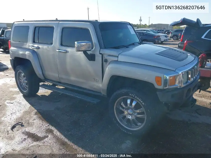 2006 Hummer H3 Suv VIN: 5GTDN136268207646 Lot: 41855411