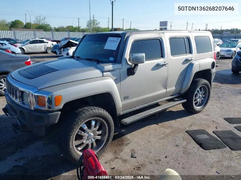 2006 Hummer H3 Suv VIN: 5GTDN136268207646 Lot: 41855411
