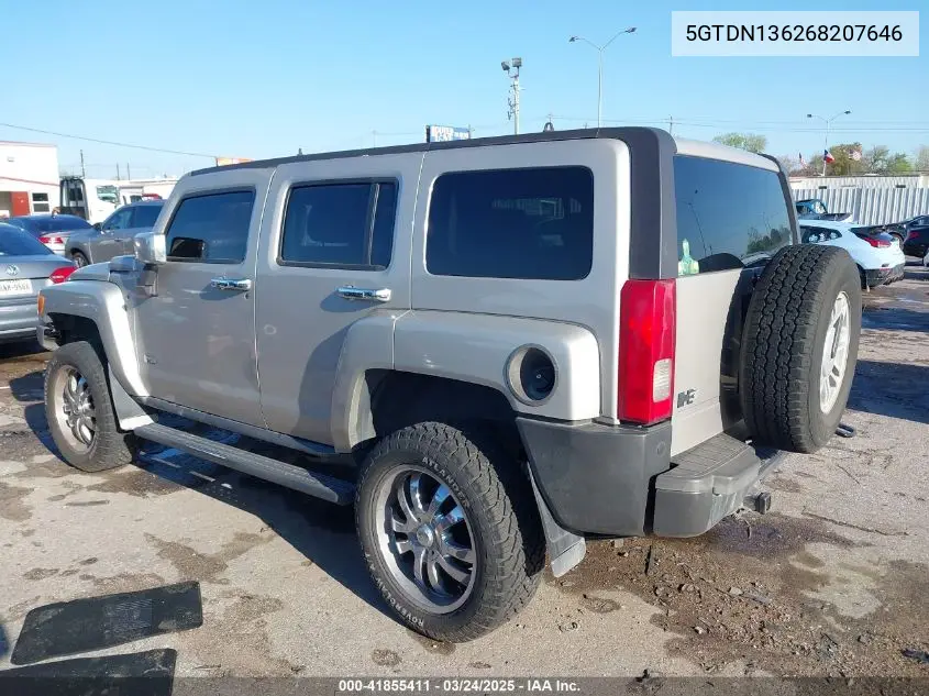 2006 Hummer H3 Suv VIN: 5GTDN136268207646 Lot: 41855411