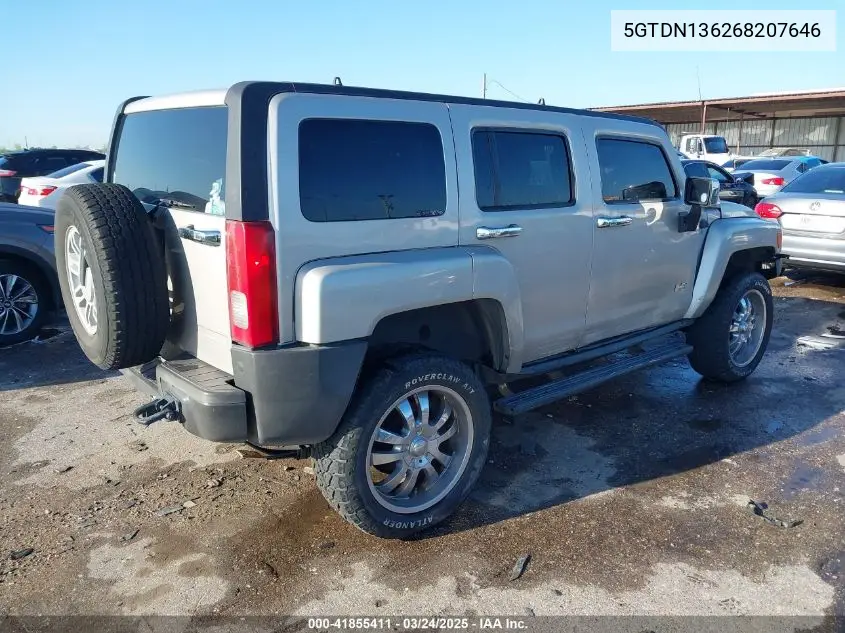 2006 Hummer H3 Suv VIN: 5GTDN136268207646 Lot: 41855411
