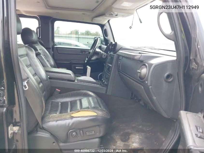 2007 Hummer H2 Suv VIN: 5GRGN23U47H112949 Lot: 40998732