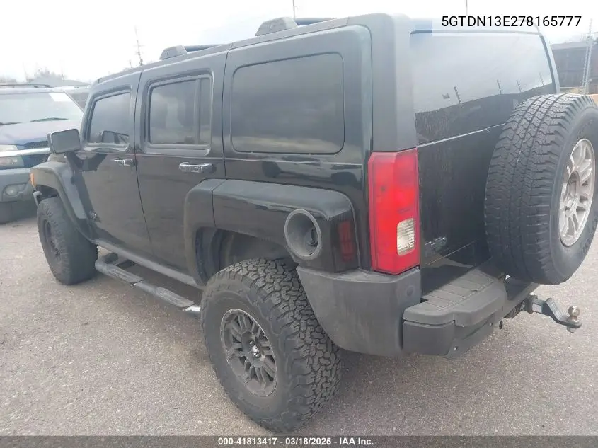 2007 Hummer H3 Suv VIN: 5GTDN13E278165777 Lot: 41813417