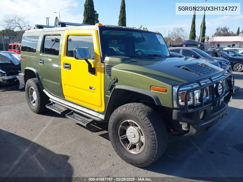 2003 Hummer H2 VIN: 5GRGN23UX3H124727 Lot: 41697787