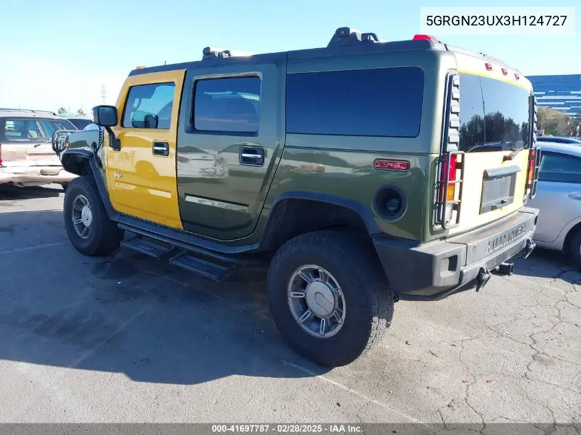 2003 Hummer H2 VIN: 5GRGN23UX3H124727 Lot: 41697787