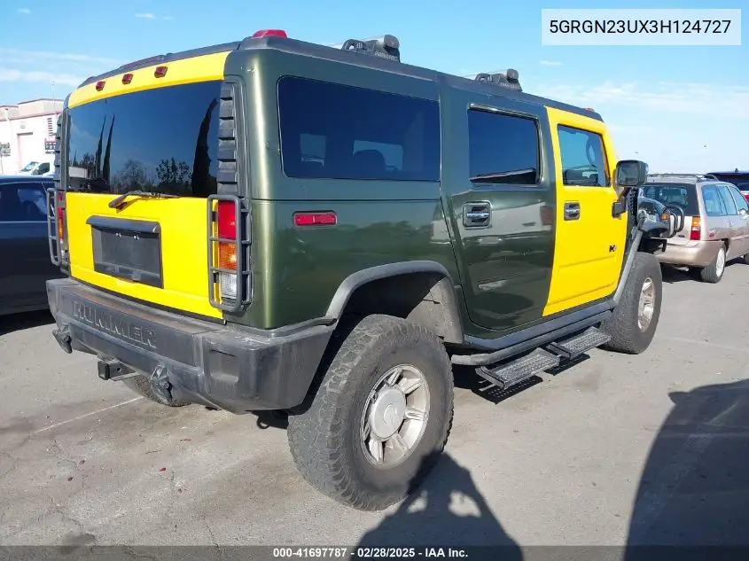 2003 Hummer H2 VIN: 5GRGN23UX3H124727 Lot: 41697787
