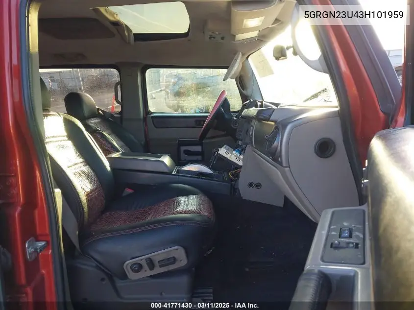 2003 Hummer H2 VIN: 5GRGN23U43H101959 Lot: 41771430
