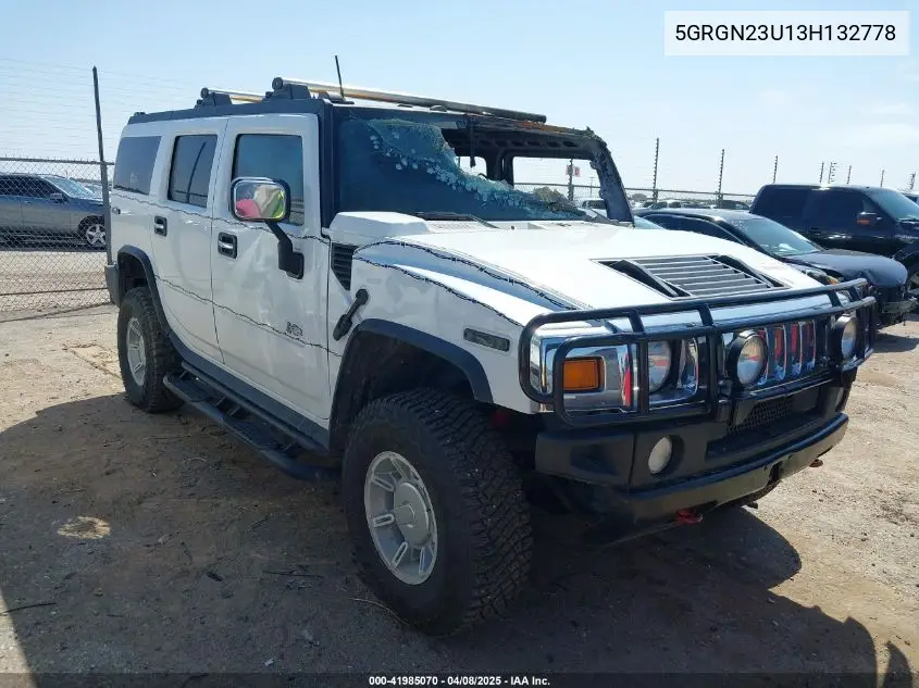 2003 Hummer H2 VIN: 5GRGN23U13H132778 Lot: 41985070