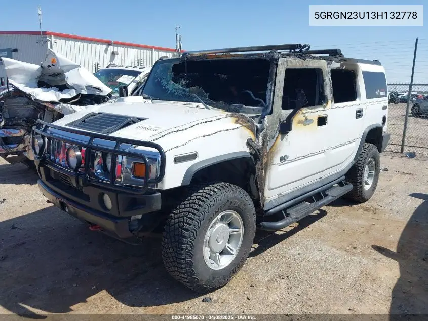 2003 Hummer H2 VIN: 5GRGN23U13H132778 Lot: 41985070