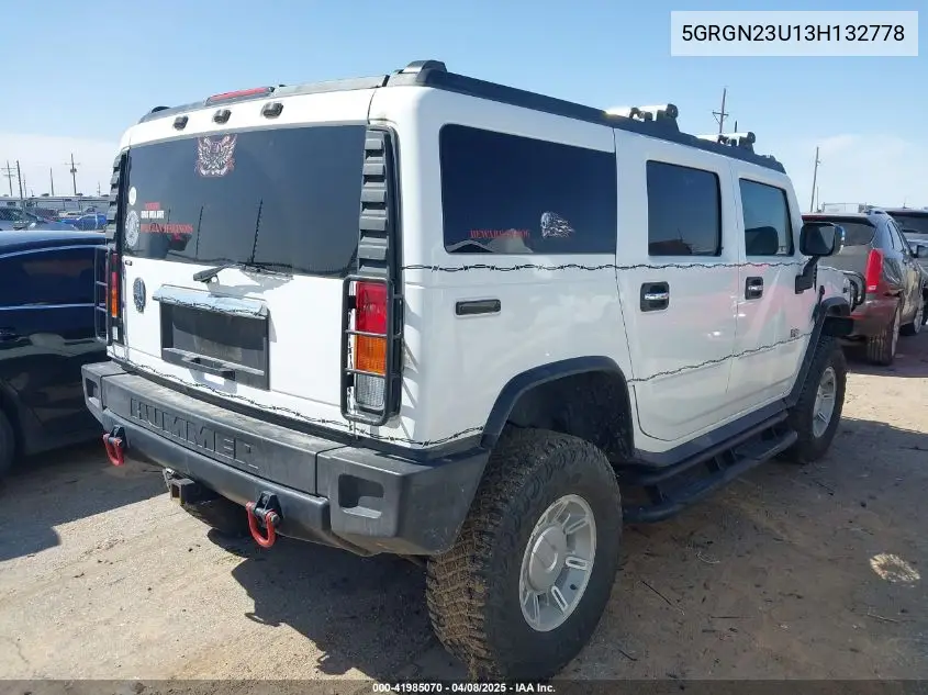 2003 Hummer H2 VIN: 5GRGN23U13H132778 Lot: 41985070