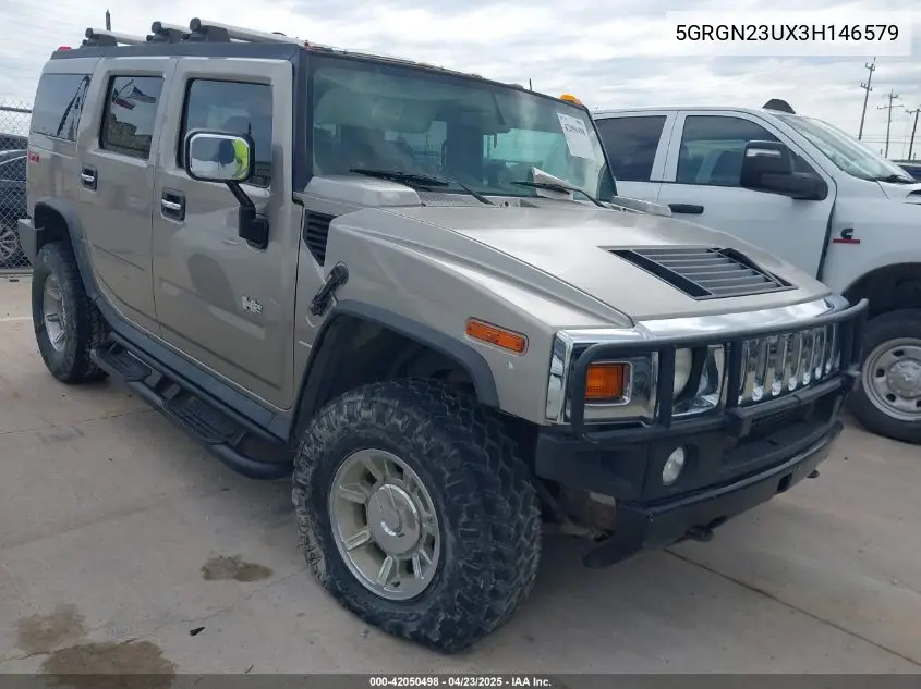 2003 Hummer H2 VIN: 5GRGN23UX3H146579 Lot: 42050498