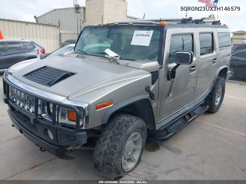 2003 Hummer H2 VIN: 5GRGN23UX3H146579 Lot: 42050498