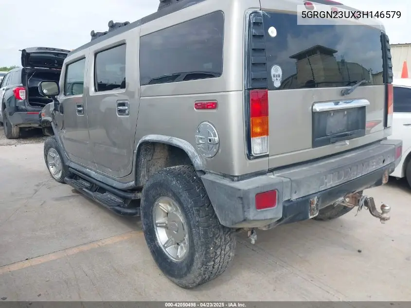 2003 Hummer H2 VIN: 5GRGN23UX3H146579 Lot: 42050498