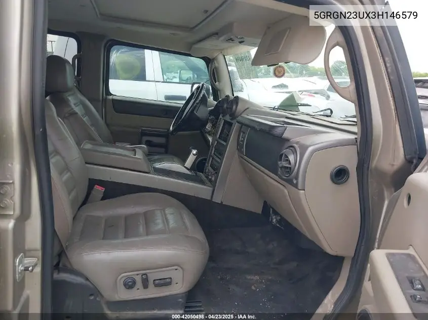 2003 Hummer H2 VIN: 5GRGN23UX3H146579 Lot: 42050498