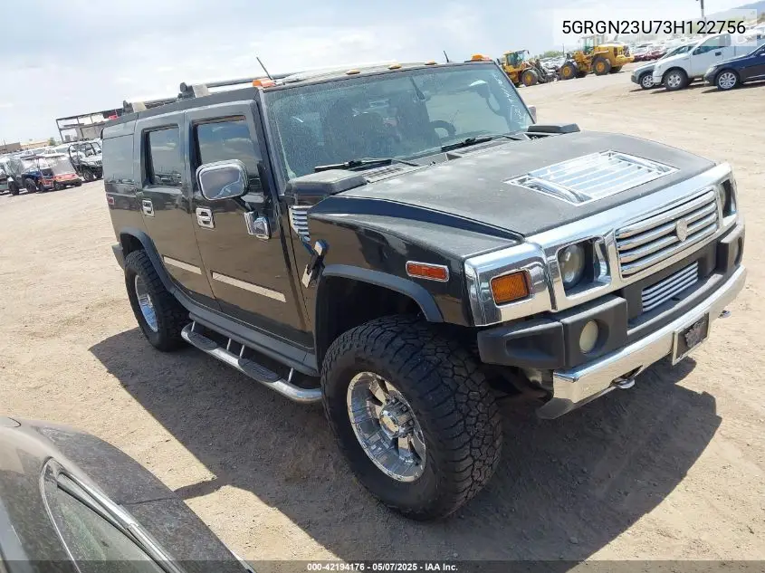 2003 Hummer H2 VIN: 5GRGN23U73H122756 Lot: 42194176