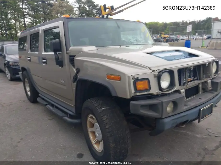 2003 Hummer H2 VIN: 5GRGN23U73H142389 Lot: 42219627