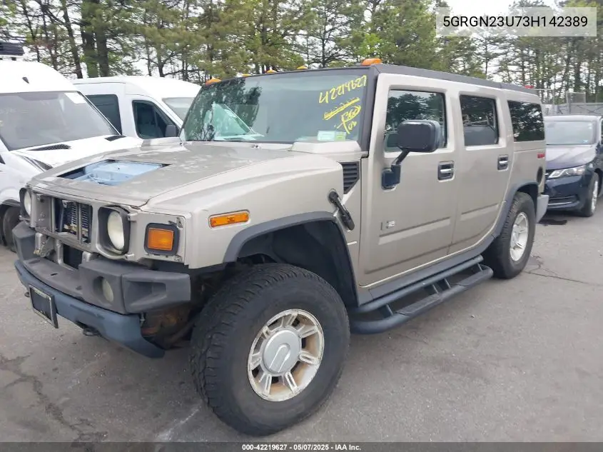 2003 Hummer H2 VIN: 5GRGN23U73H142389 Lot: 42219627