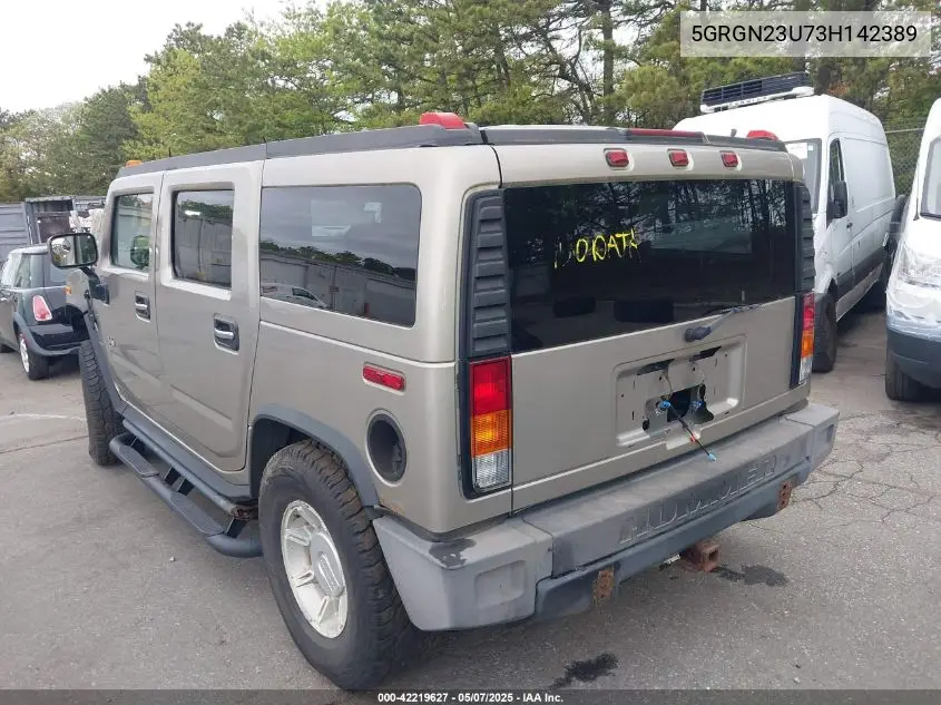 2003 Hummer H2 VIN: 5GRGN23U73H142389 Lot: 42219627
