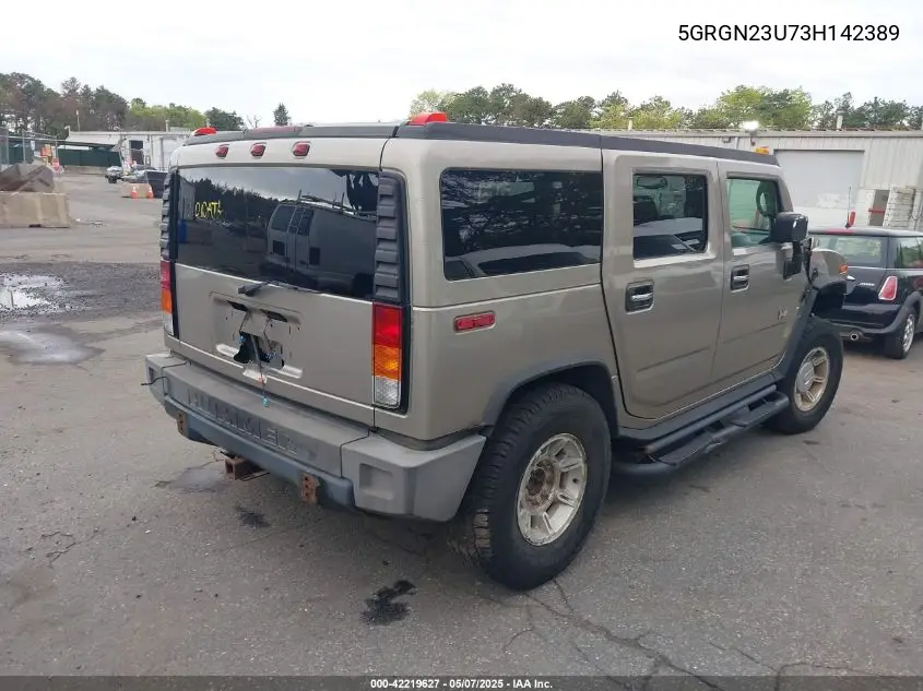 2003 Hummer H2 VIN: 5GRGN23U73H142389 Lot: 42219627