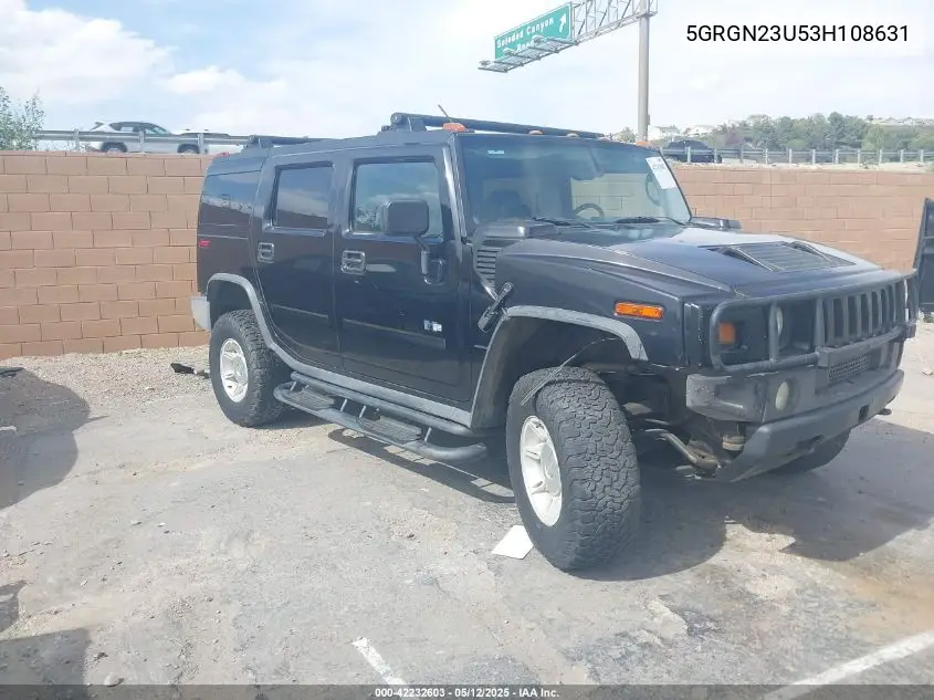 2003 Hummer H2 VIN: 5GRGN23U53H108631 Lot: 42232603