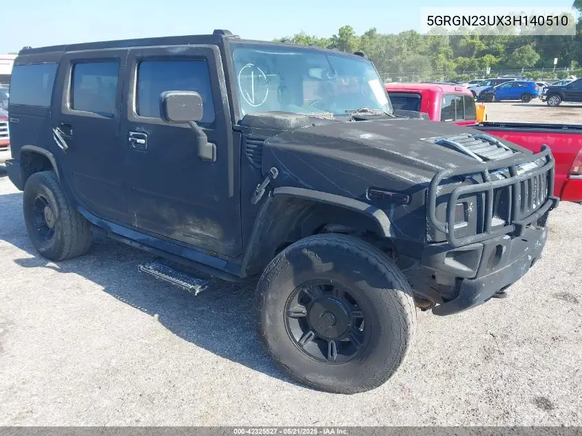 2003 Hummer H2 VIN: 5GRGN23UX3H140510 Lot: 42325527