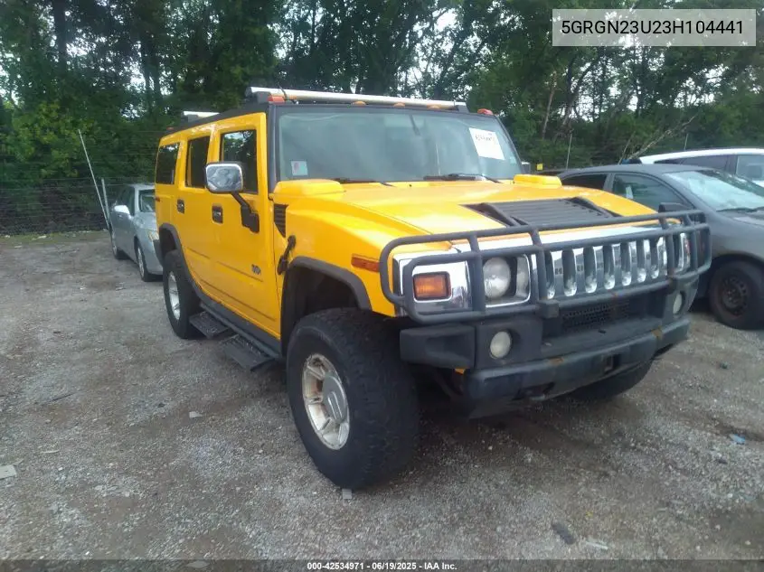 2003 Hummer H2 VIN: 5GRGN23U23H104441 Lot: 42534971