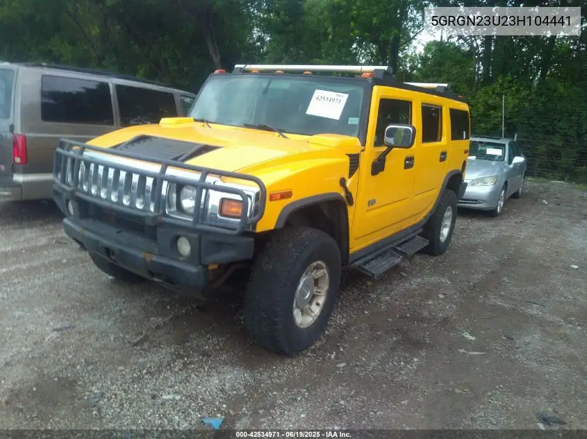 2003 Hummer H2 VIN: 5GRGN23U23H104441 Lot: 42534971