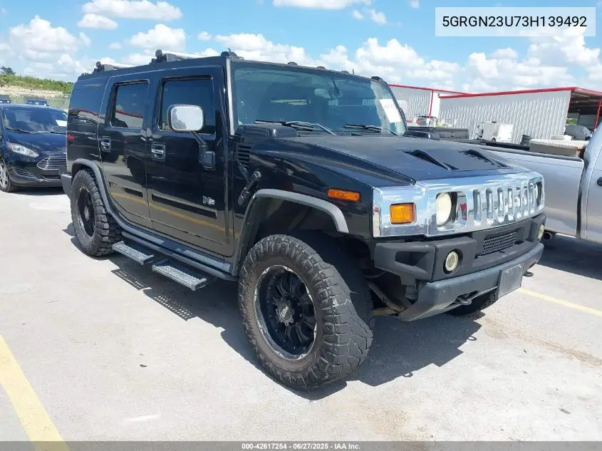 2003 Hummer H2 VIN: 5GRGN23U73H139492 Lot: 42617254