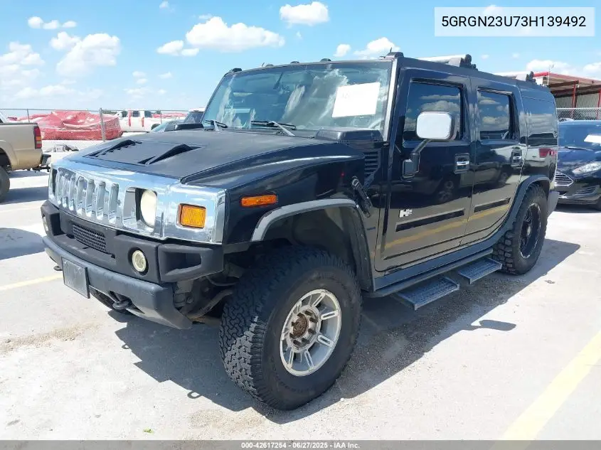 2003 Hummer H2 VIN: 5GRGN23U73H139492 Lot: 42617254