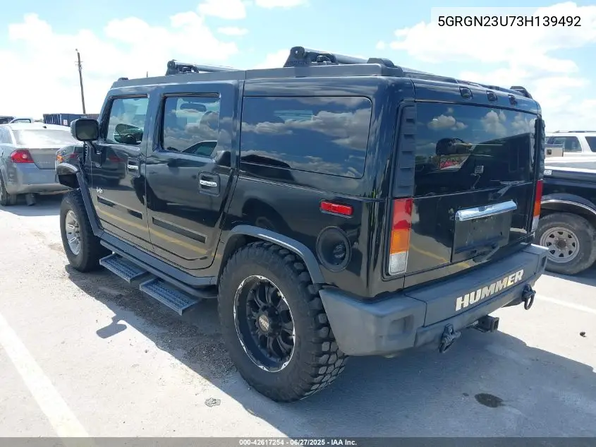 2003 Hummer H2 VIN: 5GRGN23U73H139492 Lot: 42617254