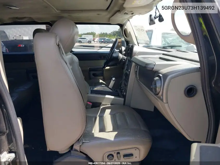 2003 Hummer H2 VIN: 5GRGN23U73H139492 Lot: 42617254