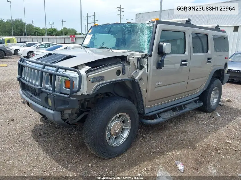 2003 Hummer H2 VIN: 5GRGN23U83H123964 Lot: 42682435