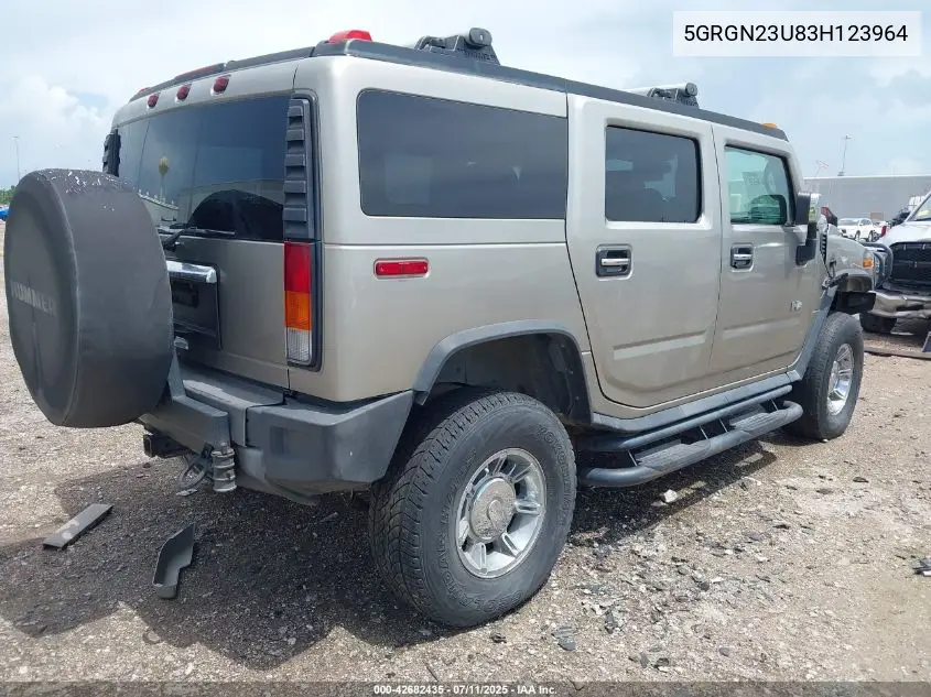 2003 Hummer H2 VIN: 5GRGN23U83H123964 Lot: 42682435