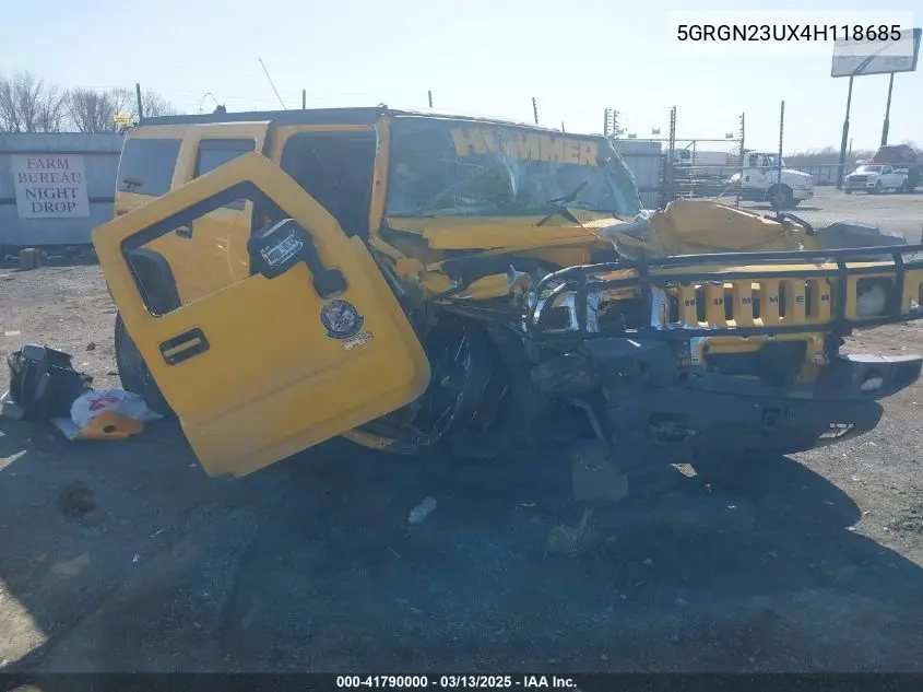 2004 Hummer H2 VIN: 5GRGN23UX4H118685 Lot: 41790000