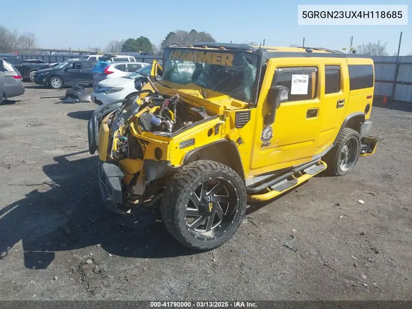 2004 Hummer H2 VIN: 5GRGN23UX4H118685 Lot: 41790000