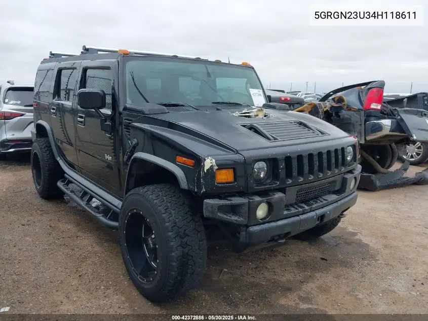 2004 Hummer H2 VIN: 5GRGN23U34H118611 Lot: 42372886