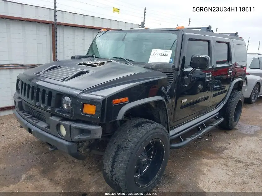 2004 Hummer H2 VIN: 5GRGN23U34H118611 Lot: 42372886