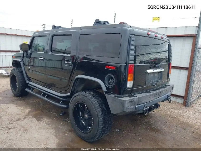 2004 Hummer H2 VIN: 5GRGN23U34H118611 Lot: 42372886