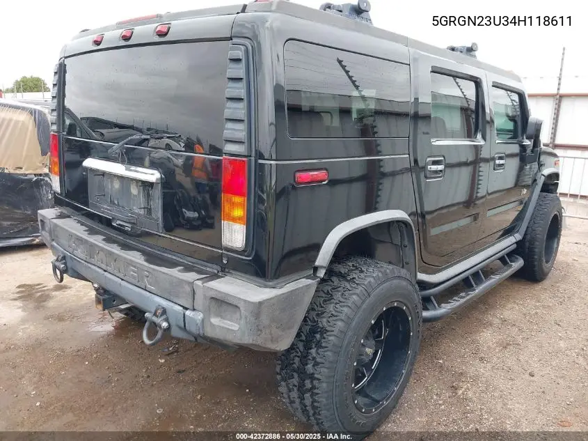 2004 Hummer H2 VIN: 5GRGN23U34H118611 Lot: 42372886