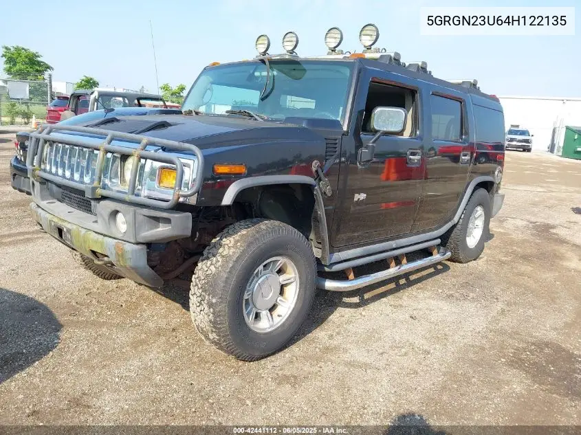 2004 Hummer H2 VIN: 5GRGN23U64H122135 Lot: 42441112