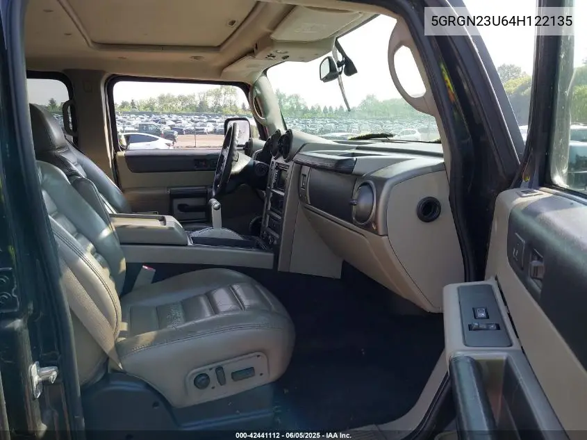 2004 Hummer H2 VIN: 5GRGN23U64H122135 Lot: 42441112