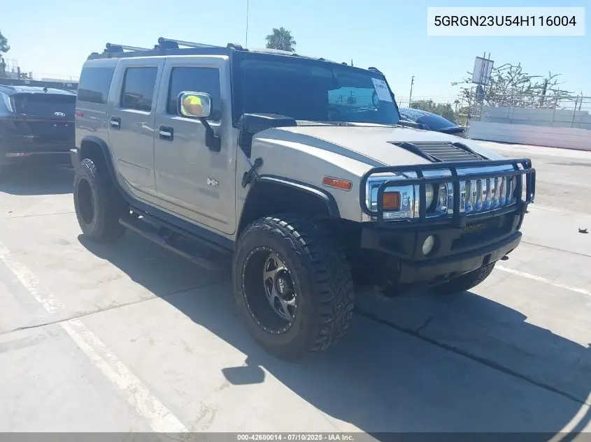 2004 Hummer H2 VIN: 5GRGN23U54H116004 Lot: 42680014