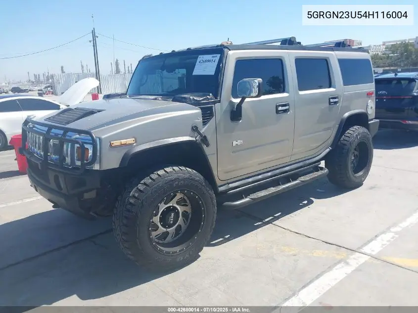 2004 Hummer H2 VIN: 5GRGN23U54H116004 Lot: 42680014