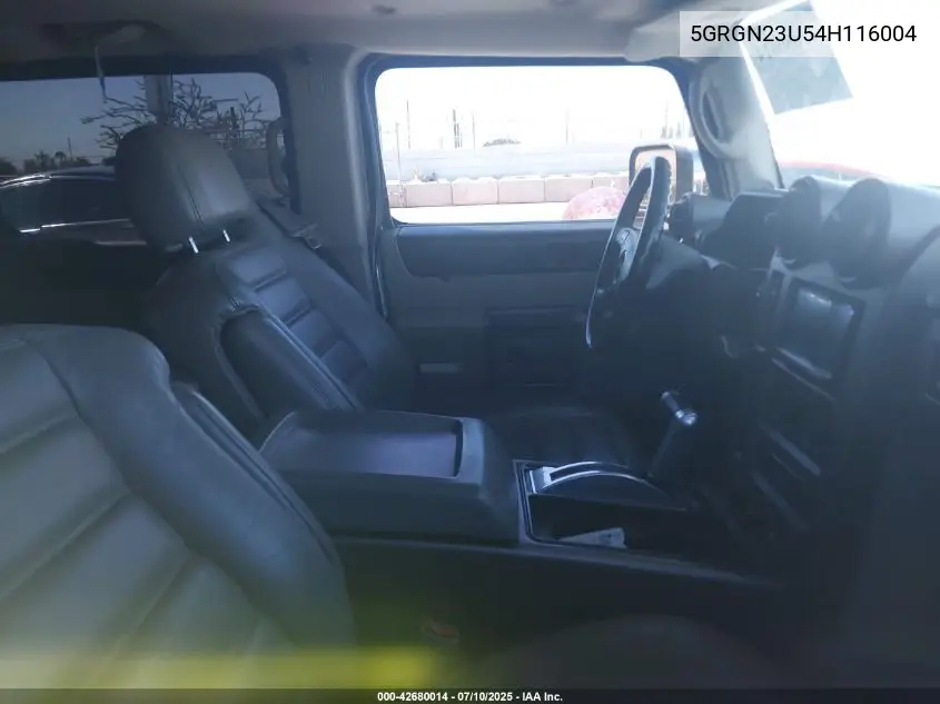 2004 Hummer H2 VIN: 5GRGN23U54H116004 Lot: 42680014
