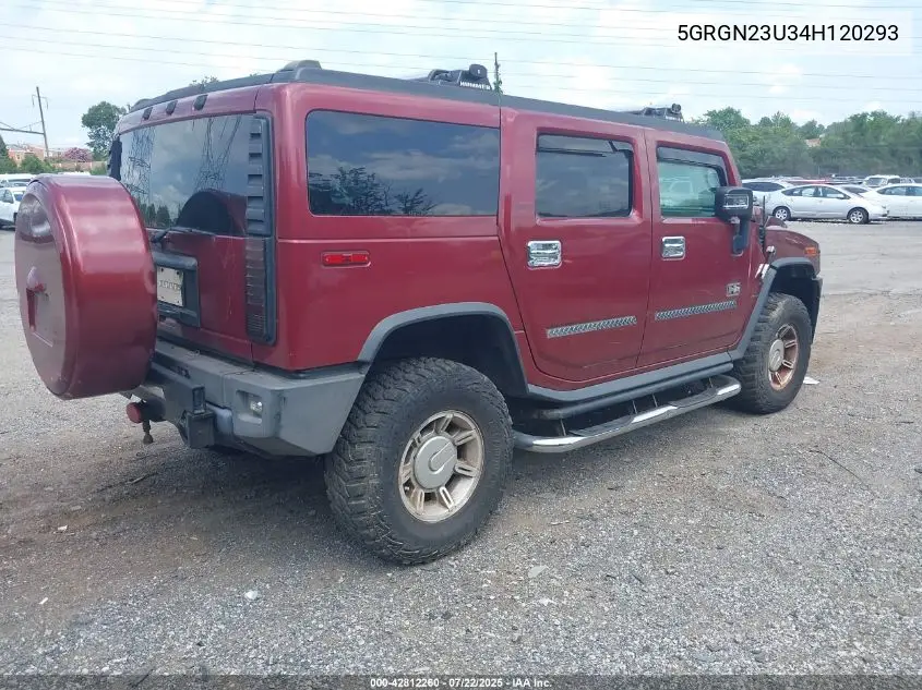 2004 Hummer H2 VIN: 5GRGN23U34H120293 Lot: 42812260