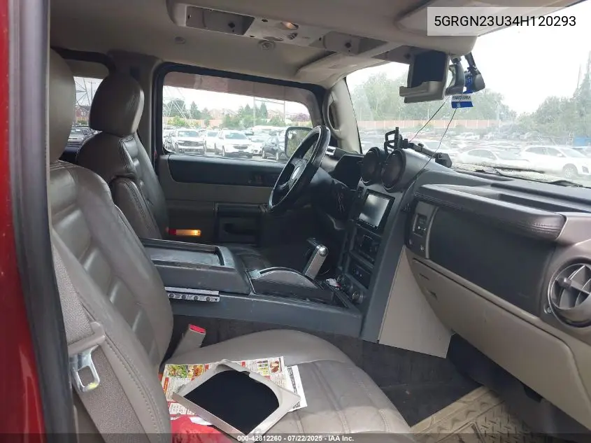 2004 Hummer H2 VIN: 5GRGN23U34H120293 Lot: 42812260