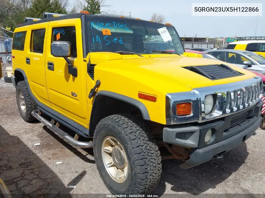 2005 Hummer H2 Suv VIN: 5GRGN23UX5H122866 Lot: 41942010