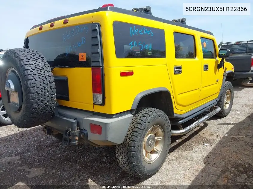 2005 Hummer H2 Suv VIN: 5GRGN23UX5H122866 Lot: 41942010