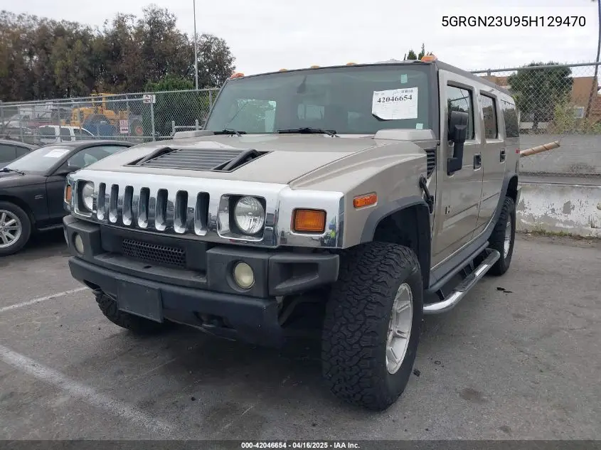 2005 Hummer H2 Suv VIN: 5GRGN23U95H129470 Lot: 42046654