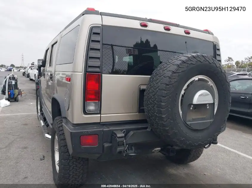 2005 Hummer H2 Suv VIN: 5GRGN23U95H129470 Lot: 42046654